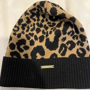 Michael Kors animal print beanie